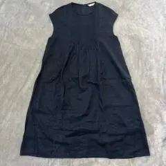 CHILD WOMAN チャイルドウーマン ワンピース 麻 ネイビーのサムネイル