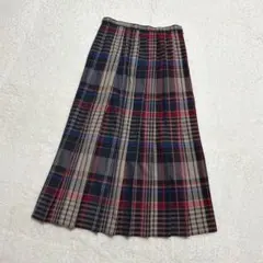 アーバンリサーチ DOORS チェック プリーツ ロング スカート M