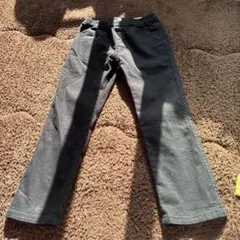 黒 コットンパンツ ウエストゴム