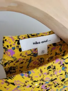 niko and…　 花柄シャツワンピース　黄色　イエロー　ロング