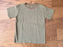 無印良品　キッズ天竺編みクルーネック半袖Ｔシャツ　　ボーダー