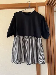 値下げ‼️異素材切替プルオーバー M