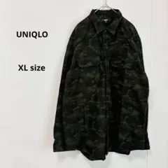 UNIQLO ユニクロ　フランネルシャツ　XL カモフラージュ柄　長袖　迷彩柄のサムネイル