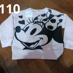 110cm ミニーちゃん　トレーナー　裏起毛　ミニー