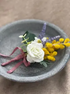 ミモザのコサージュ　卒業式、入学式