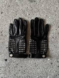 希少 COACH 上質レザー スタッズレザーグローブ 革手袋 メンズ