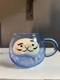 スターバックス　耐熱グラスマグだるまブルー296ml スタバ　お正月　マグカップ