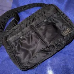 【美品】PORTER タンカー　ブラック ショルダーバッグ　2層