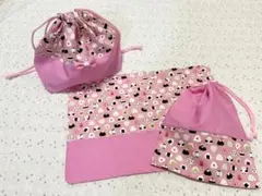 シマエナガ入園入学セットおにぎりマット(20×30)お弁当袋給食セット女の子