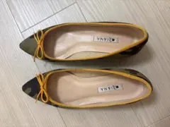 ダイアナ　フラットシューズ　フラットパンプス　ハラコ　カモ　迷彩　美品