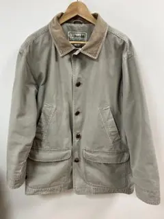 L.L.Bean ハンティングジャケット コーデュロイ襟 M ベージュ