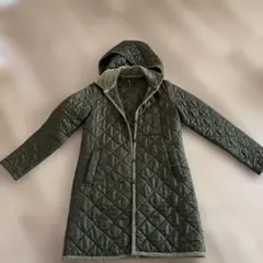 オリーブグリーン キルティングジャケット フード付き　ラベンハム