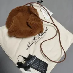 アニタビラルディ　ボア　ポシェット　ブラウン