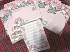 未使用　マイメロディ　いちご柄　メモ便箋