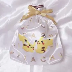 ポケモン 一番くじ あたりくじ ピカチュウ巾着ポーチ サテン