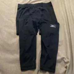 Mizuno ブラックレギンス XLサイズ 赤いライン入り