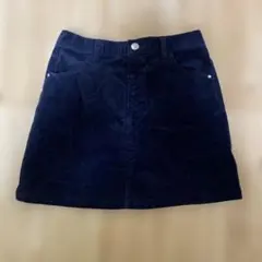 ネイビー コーデュロイスカート ポケット付き