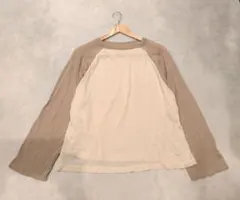 Ciaopanic　Typyラグランスリーブ シアー長袖カットソー　ベージュ