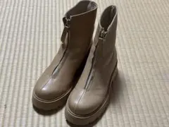 【美品】Karen Lippsベージュ 厚底ブーツ