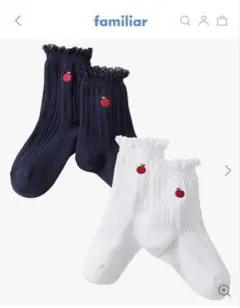 新品　familiar ベビー靴下 12-14cm ネイビー　フォーマル　入園式