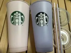 再値下げ済み　スターバックス タンブラー ピンク ラベンダー
