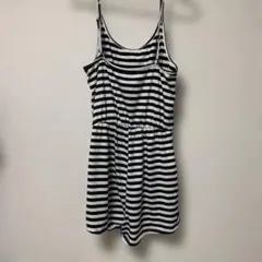 SHEIN ボーダー柄 ノースリーブ ミニワンピース
