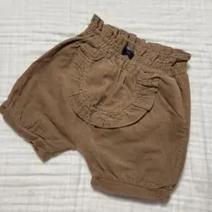 95★cottoli ショートパンツ ブラウンコーデュロイ ショーパン フリル