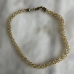 ゴールド ビーズ ツイストネックレス