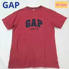 GAP TOKYOロゴ Tシャツ 刺繍 バーガンディ赤系 男女兼用　M