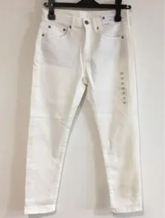GU デニムルック　テーパードパンツ　サイズ　S 58 白　ホワイト　ジーユー