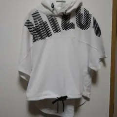 ミズノ　フード付き半袖メッシュパーカー