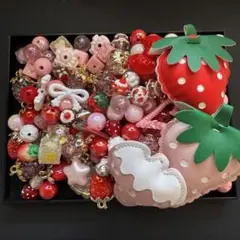 ストラップパーツ ハンドメイド ビーズセット