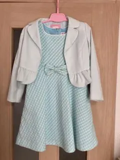 メゾピアノ 120 水色 フォーマルドレス ジャケット付き