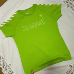 hummel ライムグリーン レディース　Lサイズ シャツ
