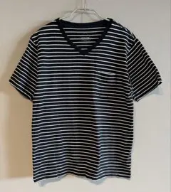 JUNRed Vネック ストライプＴシャツのサムネイル