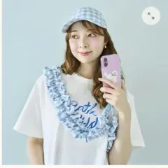 【新品】ギャザーショルダーストラップ Painted Gingham