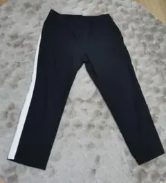 ブラック/ホワイト サイドストライプ カジュアルパンツ