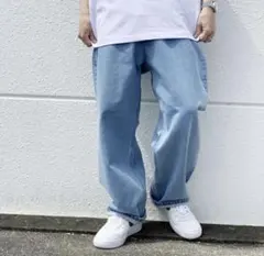 XLARGE ワイドデニムパンツ ライトブルー 30 ☆のサムネイル