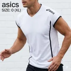 【asics】アシックス スポーツウェア トレーニングシャツ ホワイト Oサイズ