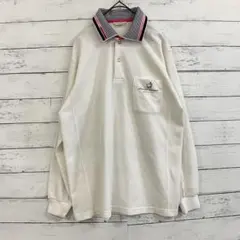 MASTERS 長袖 ポロシャツ M メンズ ゴルフ ウェア 人気 白✨春