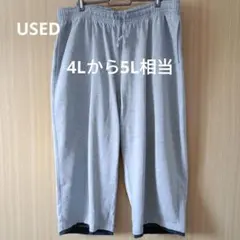 トップバリュ　メンズ　4Lから5L相当　ハーフパンツ　7分丈　スウェット　グレーのサムネイル