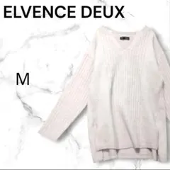 エレベンスドゥ　ELVENCEDEUX　ニット　長袖　Ⅴネック　Ⅿ　ベージュのサムネイル