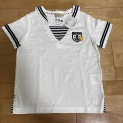新品タグ付きMIKI HOUSE 100プッチーマリンセーラーカラー半袖Tシャツ