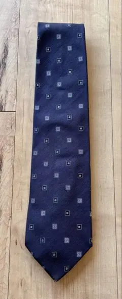 【美品】GIVENCHY ジバンシー ネクタイ ネイビー 4Gロゴ イタリア製