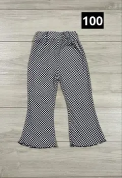 フレアパンツ　キッズ　チェック柄　100 女の子