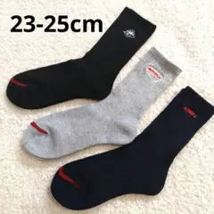 新品　ホカロン　レディース　靴下 クルー丈　23-25cm　3足　足底パイル