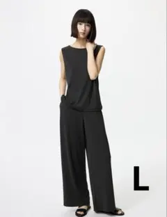 ユニクロ クレープジャージーストレートパンツ