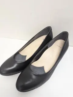 【美品】黒色24.0cmNEW YORKER ニューヨーカー パンプス太ヒールのサムネイル