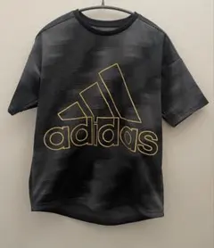 adidas 黒金ロゴ Tシャツ　160センチ