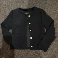 CLUB CLUB CLUB. パール調ボタン カーディガン 黒　ラメ